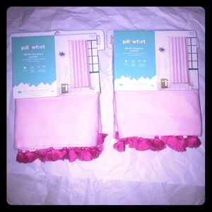 Pillowfort tassel window curtain pink